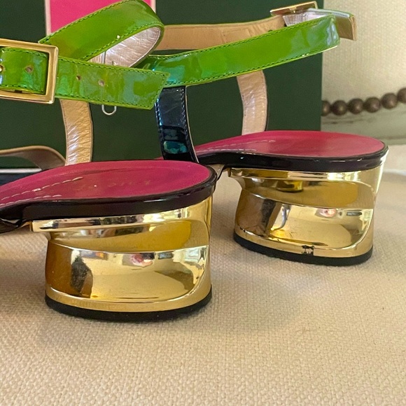 Vintage, Kate Spade Sandals, Gold Heel - Picture 5 of 6